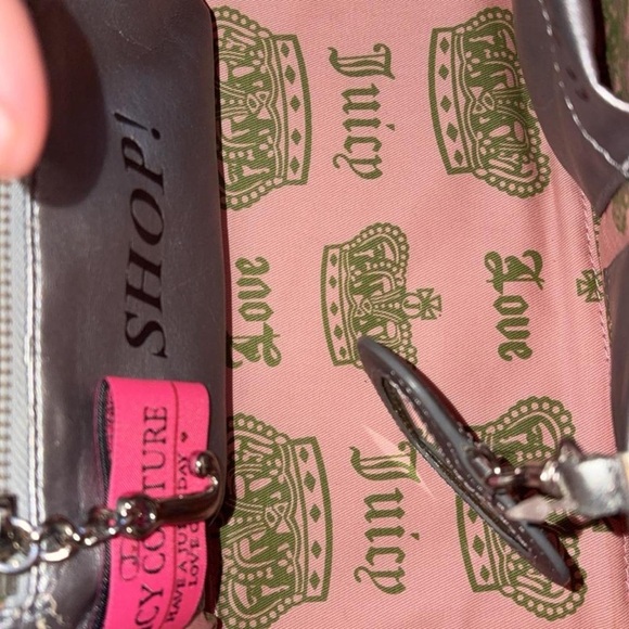 Juicy Couture Pink and Olive Satchel - Picture 3 of 4